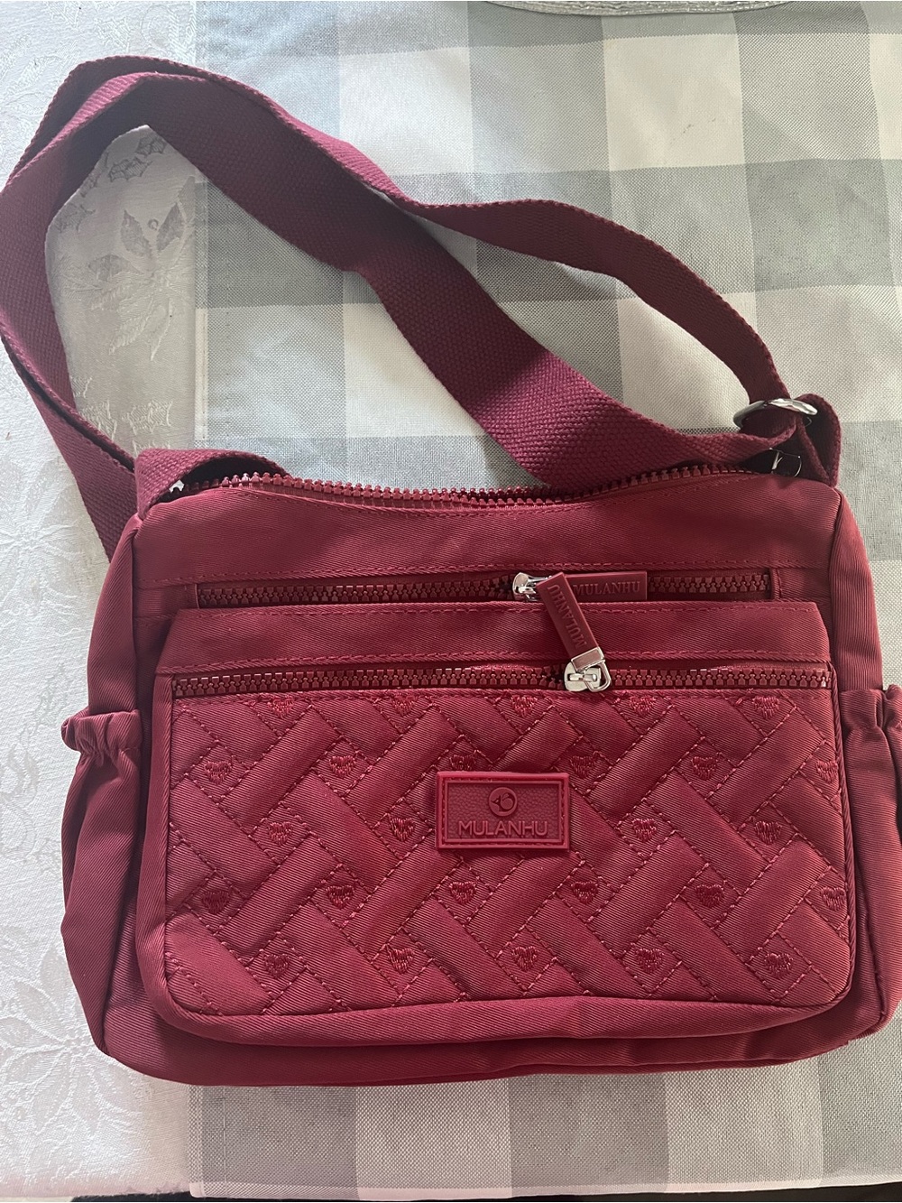 Crossbody Bag in Deep Burgundy